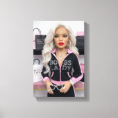 Baas Dame Glam Pop Canvas Print (Voorkant)