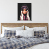 Baas Dame Glam Pop Canvas Print (Insitu (Slaapkamer))