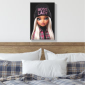 Baas Dame Glam Pop Canvas Print (Insitu (Slaapkamer))