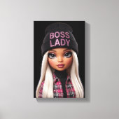 Baas Dame Glam Pop Canvas Print (Voorkant)