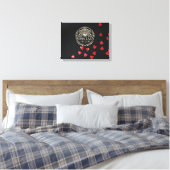 Baas Dame Harten Opgespannen Canvas Print (Insitu (Slaapkamer))