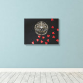 Baas Dame Harten Opgespannen Canvas Print (Insitu (Houten vloer))