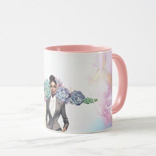 Baas dame Motivatie, prestatie en succes Mok (Voorkant rechts)