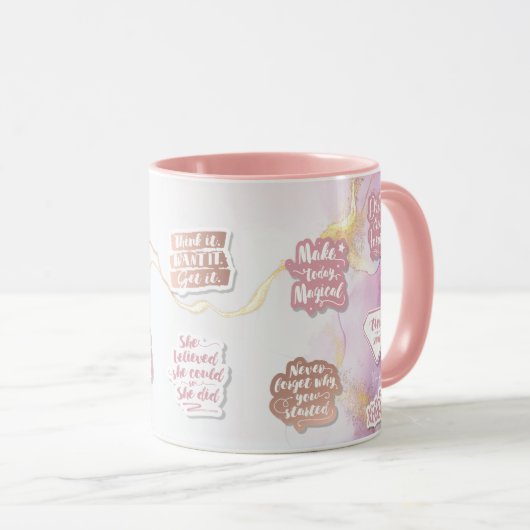 Baas dame Motivatie, prestatie en succes Mok (Voorkant rechts)