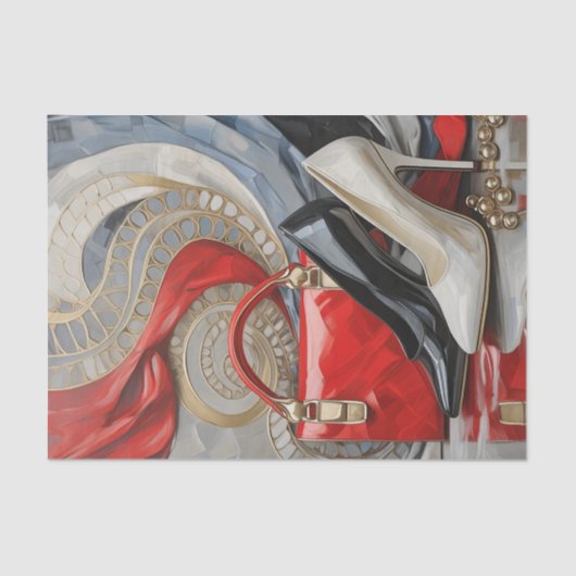 Baas dame op punt, moderne vrouw tissuepapier (Voorkant)