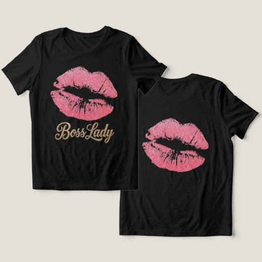 Baas Dame T-Shirt Tri-Blend Shirt (Ontwerp Voorkant & Achterkant)