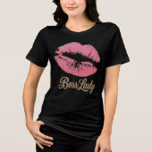 Baas Dame T-Shirt Tri-Blend Shirt (Voorkant)