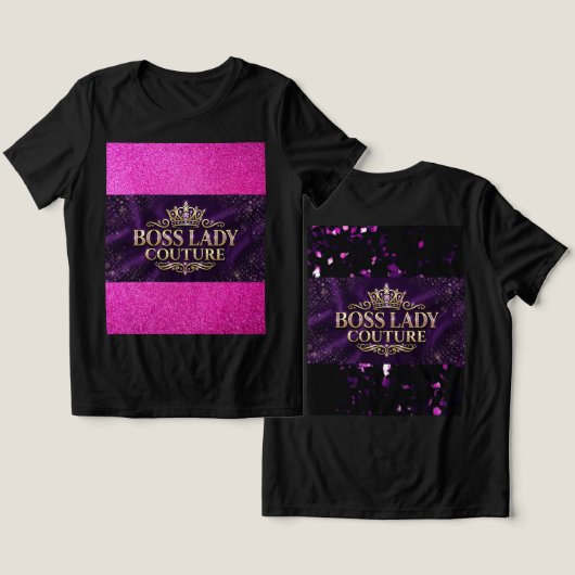 Baas Dame T-Shirt Tri-Blend Shirt (Ontwerp Voorkant & Achterkant)