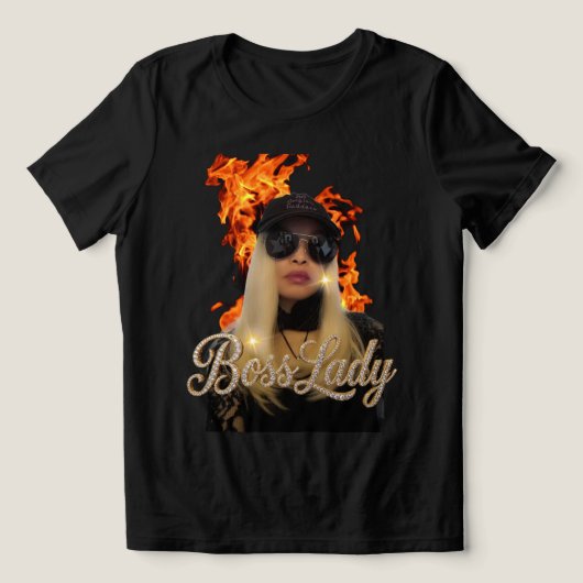 Baas Dame T-Shirt Tri-Blend Shirt (Design voorkant)