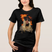 Baas Dame T-Shirt Tri-Blend Shirt (Voorkant)