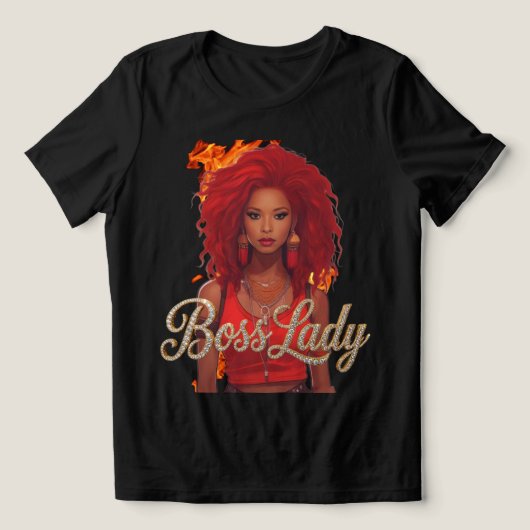 Baas Dame T-Shirt Tri-Blend Shirt (Design voorkant)