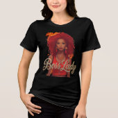 Baas Dame T-Shirt Tri-Blend Shirt (Voorkant)