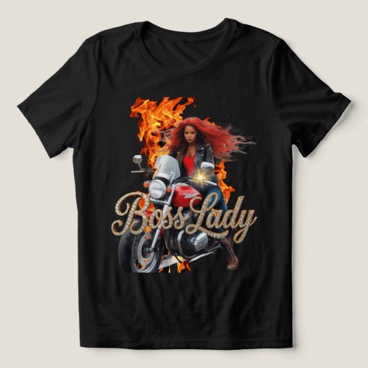 Baas Dame T-Shirt Tri-Blend Shirt (Design voorkant)
