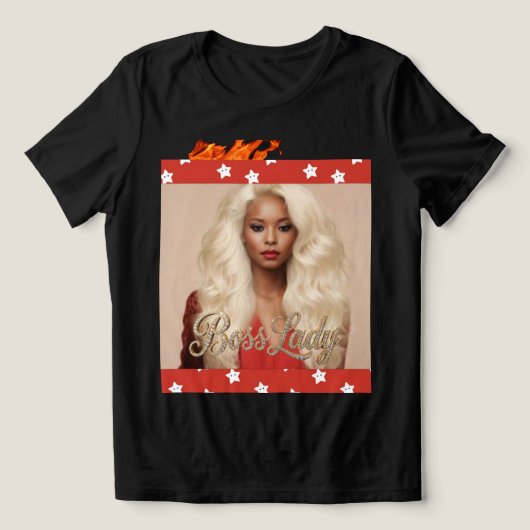 Baas Dame T-Shirt Tri-Blend Shirt (Design voorkant)