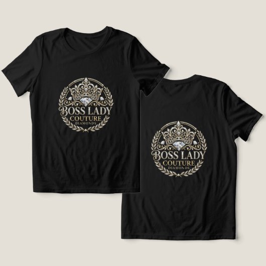 Baas Dame T-Shirt Tri-Blend Shirt (Ontwerp Voorkant & Achterkant)