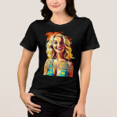 Baas Dame T-Shirt Tri-Blend Shirt (Voorkant)