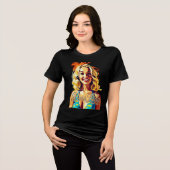 Baas Dame T-Shirt Tri-Blend Shirt (Voorkant volledig)