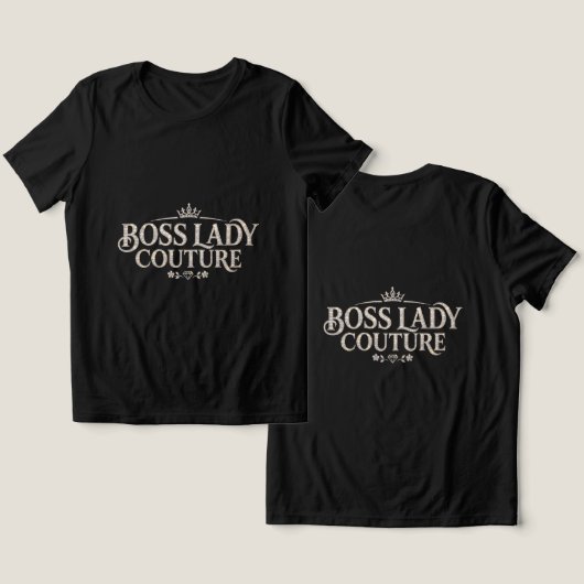 Baas Dame T-Shirt Tri-Blend Shirt (Ontwerp Voorkant & Achterkant)