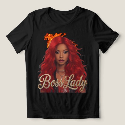 Baas Dame T-Shirt Tri-Blend Shirt (Design voorkant)