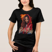 Baas Dame T-Shirt Tri-Blend Shirt (Voorkant)