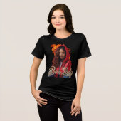 Baas Dame T-Shirt Tri-Blend Shirt (Voorkant volledig)