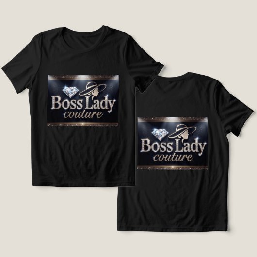Baas Dame T-Shirt Tri-Blend T-Shirt (Ontwerp Voorkant & Achterkant)