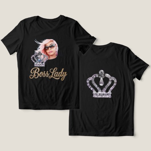Baas Dame T-Shirt Tri-Blend T-shirt (Ontwerp Voorkant & Achterkant)
