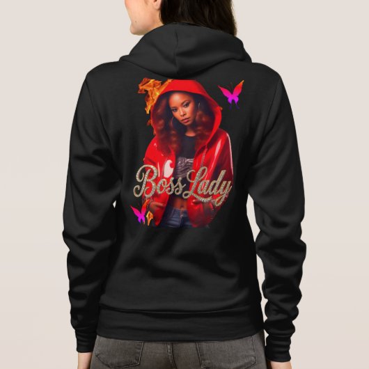 Baas Dame Vuur Hoodie (Achterkant)