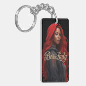 Baas Dames Acryl Sleutelhanger (Voorkant Links)