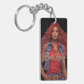 Baas Dames Acrylsleutelhanger Sleutelhanger (Voorkant Links)