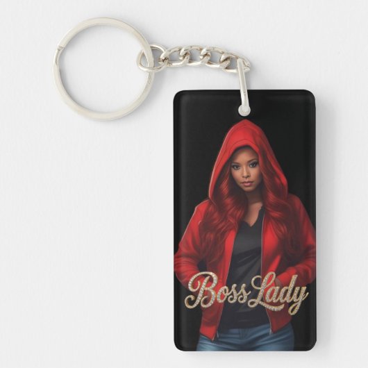 Baas Dames Acrylsleutelhanger Sleutelhanger (Voorkant)