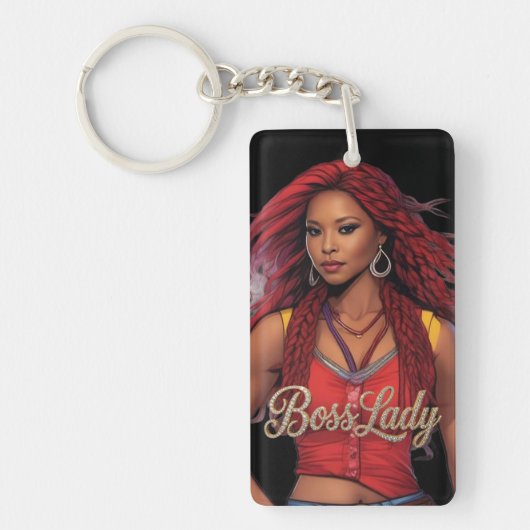 Baas Dames Acrylsleutelhanger Sleutelhanger (Voorkant)