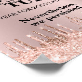 Baas-dames, behouden Roos Gold Motivatie prijsopga Poster (Hoek)