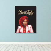 Baas Dames Canvas Print (Insitu (Houten vloer))