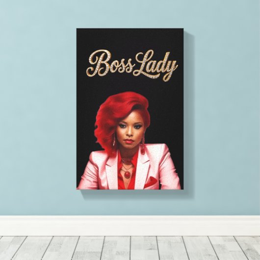 Baas Dames Canvas Print (Insitu (Houten vloer))