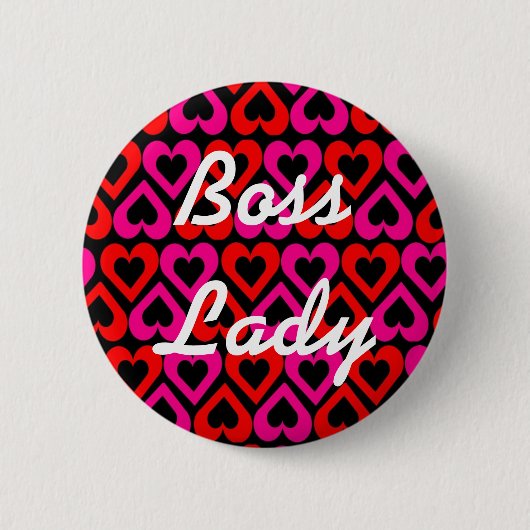 Baas Dames Hartjes Knoop Ronde Button 5,7 Cm (Voorkant)