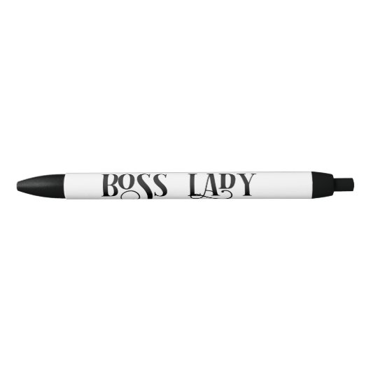 Baas Dames Lettersnit Kantoor Zwarte Inkt Pen (Voorkant)