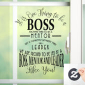 Baas DANK JE BOSS "geweldige baas Plaque sign Raamsticker (Huis)