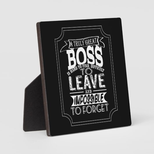 baas dank je plaque fotoplaat (Voorkant)