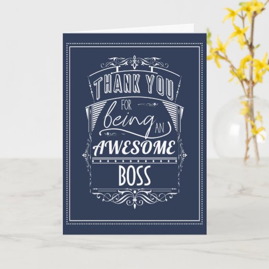 Baas dank je wel waardering kaart (Gele Bloem)