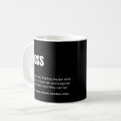 Baas Definitie Grappige Leider Werk Definitie Koffiemok (Voorkant links)