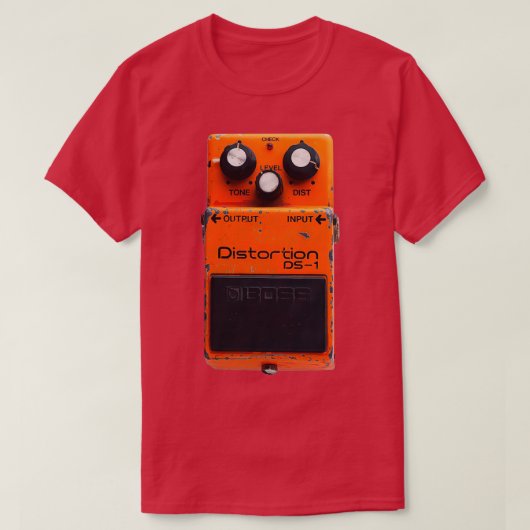 Baas DS1 Vervorming Guitar Pedal T-shirt (Design voorkant)