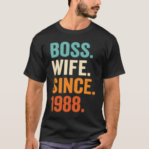 Baas Echtgenote Sinds 1988 35ste huwelijksjubileum T-shirt
