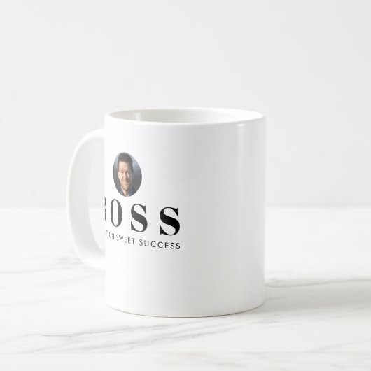 Baas: Gebouwd op Sweet Succes Mok – Funny Boss Gif (Voorkant links)
