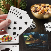 Baas gedraagt zich als Poker speelkaarten (Insitu)