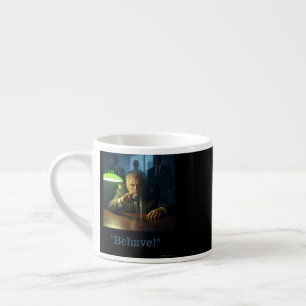Baas gedraagt zich als rechterhand espresso mok