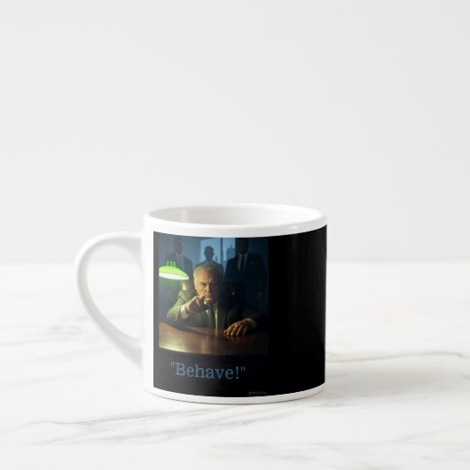 Baas gedraagt zich espresso mok tweezijdig (Links)