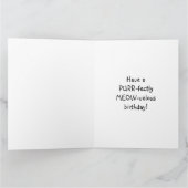 Baas, heb een GESPONNEN-fectly MEOW-velous Birthda Kaart (Binnen)