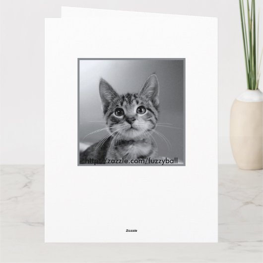 Baas, heb een GESPONNEN-fectly MEOW-velous Birthda Kaart (Achterkant)