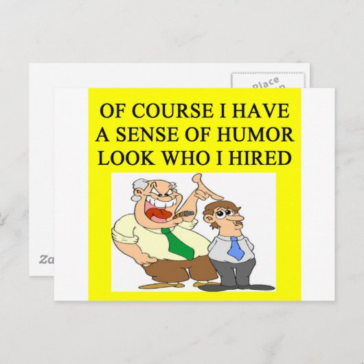 baas humor briefkaart (Voorkant / Achterkant)